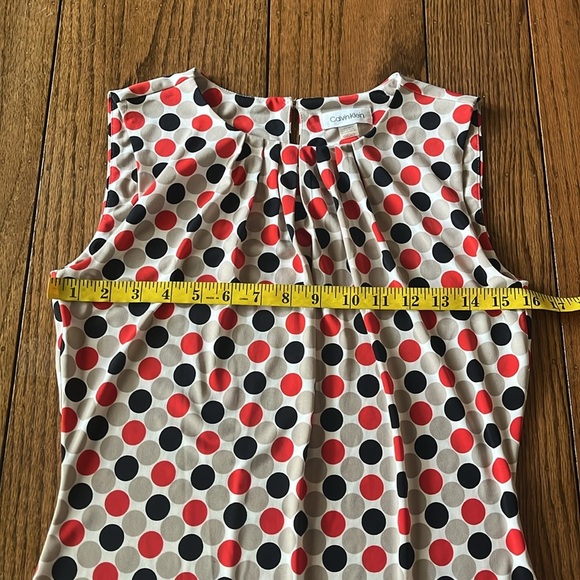 Polka Dot Sleeveless Top - Red, Black, and Cream - Picture 9 of 10